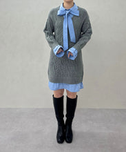 画像をギャラリービューアに読み込む, 【予約販売/11月中旬発売予定】シャツレイヤードケーブルワンピース/TT547415