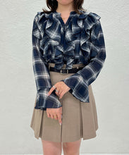 画像をギャラリービューアに読み込む, 【一部店舗限定アイテム】フリルチェックブラウス/TT558103