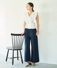 画像をギャラリービューアに読み込む, バックレースアップワイドデニムパンツ/TT537301