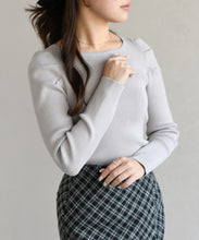 画像をギャラリービューアに読み込む, ボートネックリブニット/TT618302