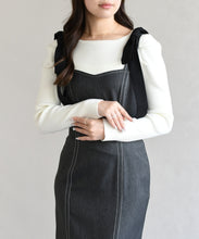 画像をギャラリービューアに読み込む, 肩リボンデニムライクジャンスカ/TT617405