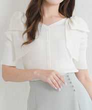 画像をギャラリービューアに読み込む, 前後2way肩リボンギャザーニット/TT628312