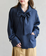 画像をギャラリービューアに読み込む, リボンタイ付きブルゾン/TT618502