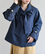 画像をギャラリービューアに読み込む, リボンタイ付きブルゾン/TT618502