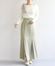 画像をギャラリービューアに読み込む, 異素材プリーツマーメイドスカート/TT527203