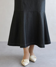 画像をギャラリービューアに読み込む, 肩リボンデニムライクジャンスカ/TT617405