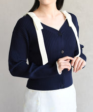 画像をギャラリービューアに読み込む, 肩リボン配色ニット/TT618307