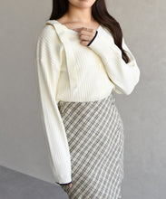 画像をギャラリービューアに読み込む, 肩リボン配色ニット/TT618307