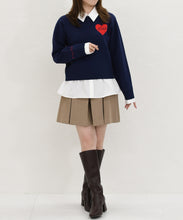 画像をギャラリービューアに読み込む, ハートモチーフ襟付きニット/TT618306