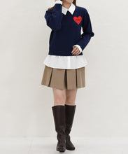 画像をギャラリービューアに読み込む, ハートモチーフ襟付きニット/TT618306