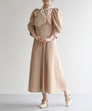 画像をギャラリービューアに読み込む, シアーボウタイ付きシャツワンピース/TT617407