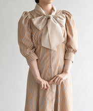画像をギャラリービューアに読み込む, シアーボウタイ付きシャツワンピース/TT617407