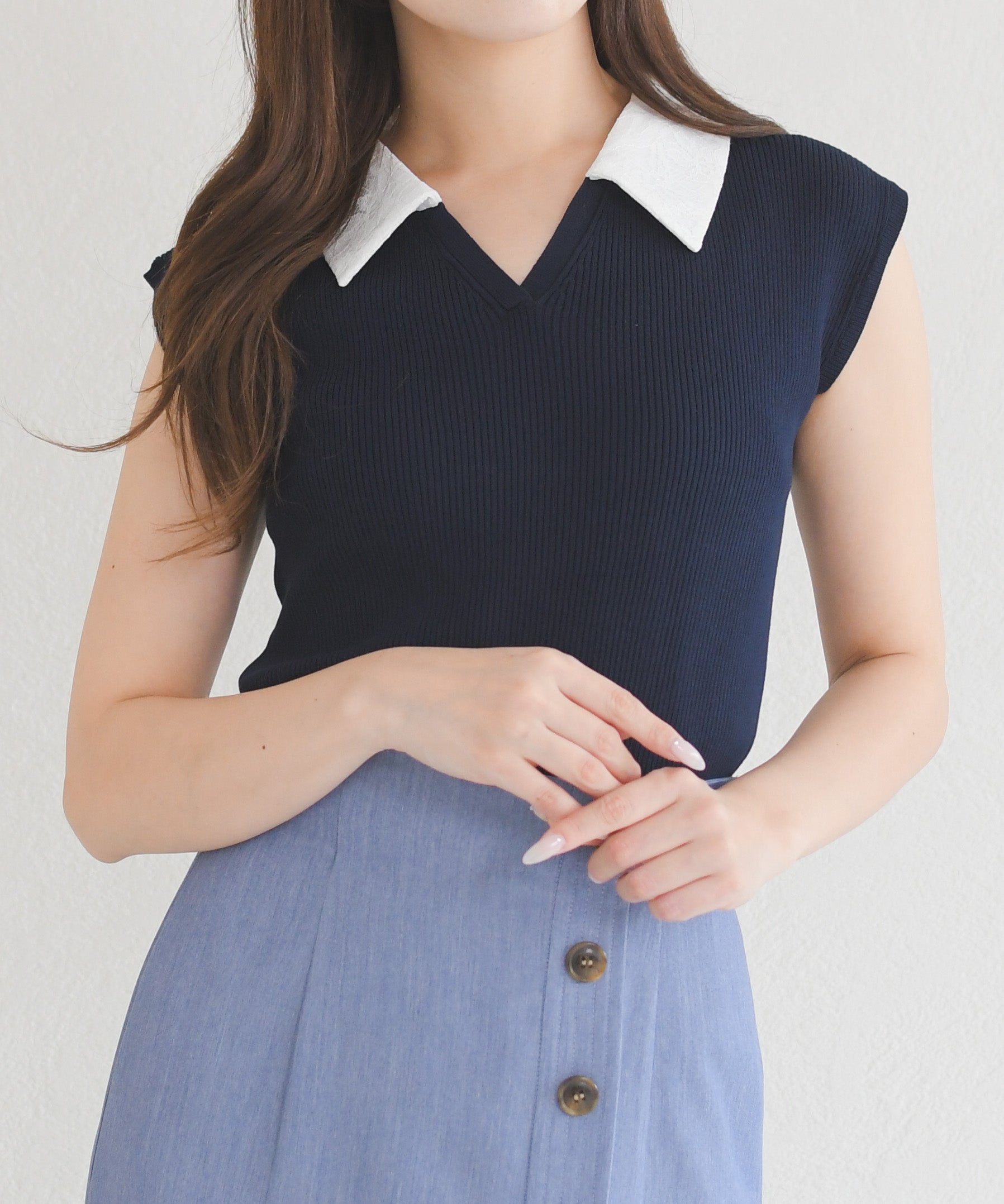 みっちー レースシャツスキッパーフレンチニット/MM628322 – MISCH MASCH|31