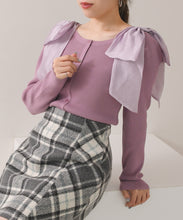 画像をギャラリービューアに読み込む, 【予約販売/10月中旬入荷予定】肩リボン前後2wayニット/TT648310