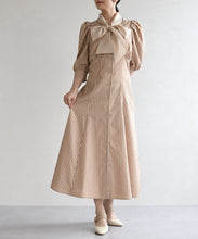 画像をギャラリービューアに読み込む, シアーボウタイ付きシャツワンピース/TT617407