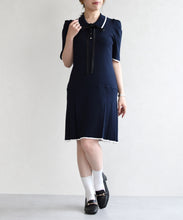 画像をギャラリービューアに読み込む, 配色ポロニットワンピース/TT627404