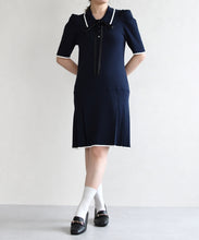 画像をギャラリービューアに読み込む, 配色ポロニットワンピース/TT627404