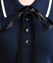 画像をギャラリービューアに読み込む, 配色ポロニットワンピース/TT627404