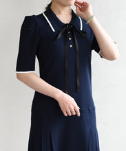 画像をギャラリービューアに読み込む, 配色ポロニットワンピース/TT627404