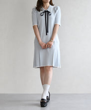 画像をギャラリービューアに読み込む, 配色ポロニットワンピース/TT627404