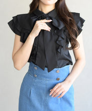 画像をギャラリービューアに読み込む, 袖フリルボウタイブラウス/TT628101