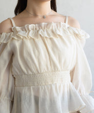 画像をギャラリービューアに読み込む, シャーリングフリルブラウス/TT628103