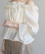 画像をギャラリービューアに読み込む, シャーリングフリルブラウス/TT628103