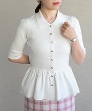 画像をギャラリービューアに読み込む, 襟付きペプラムニット/TT628303