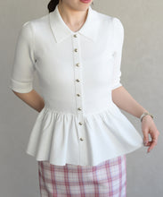 画像をギャラリービューアに読み込む, 襟付きペプラムニット/TT628303