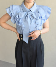 画像をギャラリービューアに読み込む, 袖フリルボウタイブラウス/TT628101