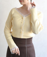 画像をギャラリービューアに読み込む, レーストリミング袖フレアニット/TT618305