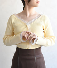 画像をギャラリービューアに読み込む, レーストリミング袖フレアニット/TT618305