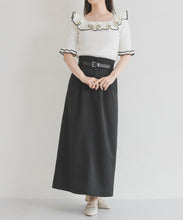 画像をギャラリービューアに読み込む, 【予約販売/4月上旬発売予定】フリル配色ニット/TT628307