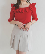 画像をギャラリービューアに読み込む, 【予約販売/4月上旬発売予定】フリル配色ニット/TT628307