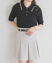 画像をギャラリービューアに読み込む, 【予約販売/3月下旬発売予定】アイレット編みポロニット/TT628304