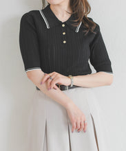 画像をギャラリービューアに読み込む, 【予約販売/3月下旬発売予定】アイレット編みポロニット/TT628304