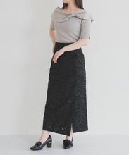 画像をギャラリービューアに読み込む, アシメリボン2way配色ケープニット/MM628310