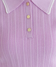 画像をギャラリービューアに読み込む, 【予約販売/3月下旬発売予定】アイレット編みポロニット/TT628304