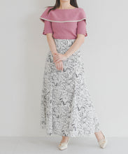 画像をギャラリービューアに読み込む, アシメリボン2way配色ケープニット/MM628310