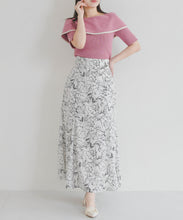 画像をギャラリービューアに読み込む, アシメリボン2way配色ケープニット/MM628310