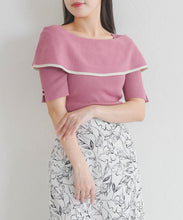 画像をギャラリービューアに読み込む, 【予約販売/3月下旬発売予定】アシメリボン2way配色ケープニット/MM628310