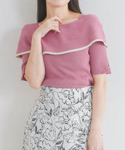 画像をギャラリービューアに読み込む, 【予約販売/3月下旬発売予定】アシメリボン2way配色ケープニット/MM628310