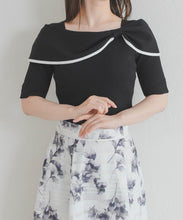 画像をギャラリービューアに読み込む, アシメリボン2way配色ケープニット/MM628310