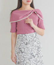 画像をギャラリービューアに読み込む, アシメリボン2way配色ケープニット/MM628310