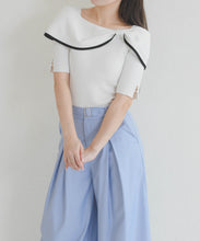 画像をギャラリービューアに読み込む, アシメリボン2way配色ケープニット/MM628310