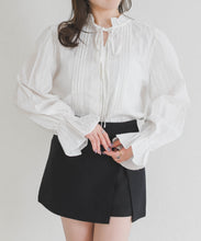 画像をギャラリービューアに読み込む, 【一部店舗限定】フリルカラー前リボンブラウス/MM658108