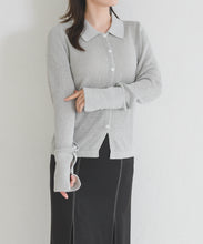 画像をギャラリービューアに読み込む, 【一部店舗限定】シアー襟ニットカーディガン/TT658303