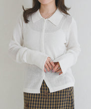 画像をギャラリービューアに読み込む, 【一部店舗限定】シアー襟ニットカーディガン/TT658303