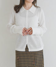 画像をギャラリービューアに読み込む, 【一部店舗限定】シアー襟ニットカーディガン/TT658303