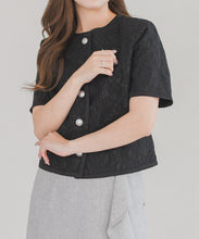 画像をギャラリービューアに読み込む, 【一部店舗限定】ノーカラー半袖ツイードジャケット/MM658502